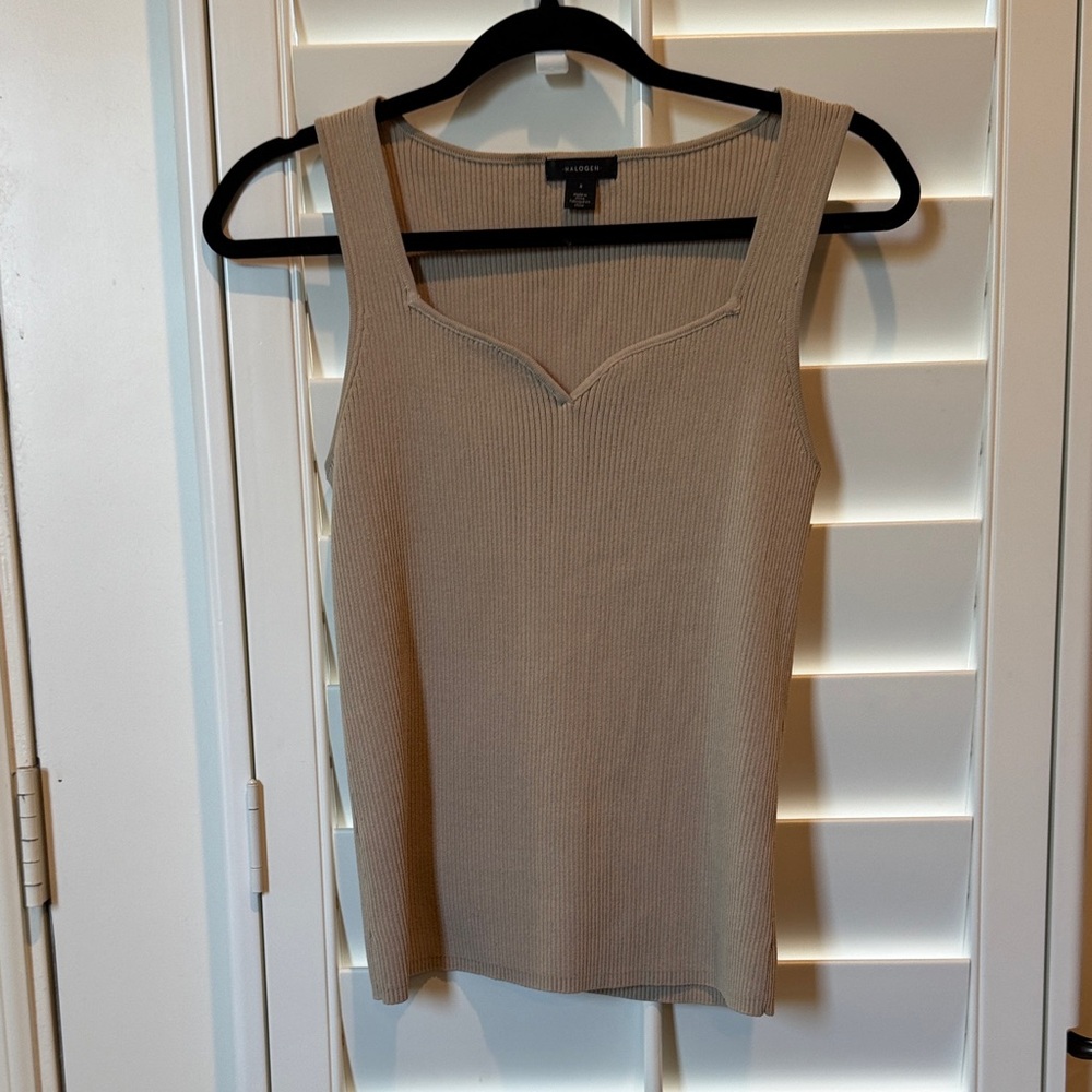 Taupe Ribbed Tank Top